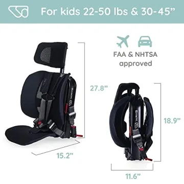 WAYB Pico Travel Car Seat - Lightweight, Portable, Compact