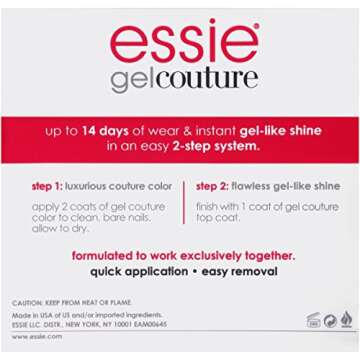 essie gel couture nail polish + top coat kit, wearing hue? + top coat