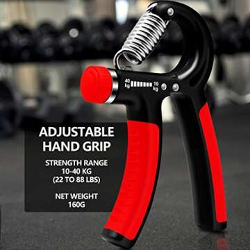 Ameri Fitness Hand Grip Strengthener Strength (Set of 2), Increasing Hand Wrist Forearm Trainer Exer...