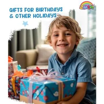 ZMLM Scratch Paper Art-Crafts Gift: 2 Pack Rainbow Notebooks Supplies Toys for 3 4 5 6 7 8 9 10 Years Old Girls and Boys Kids Valentines Day Gifts Birthday Party Games Easter Basket Stuffers (Blue)