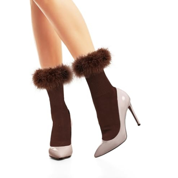 Violet Mist Cute Feather Socks for Women and Girls