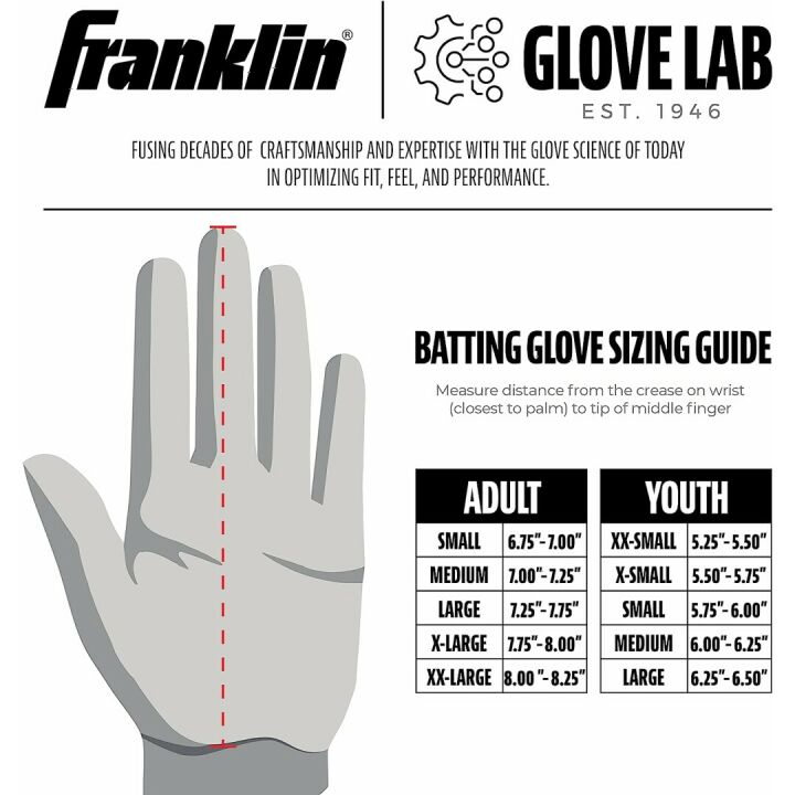 Franklin Sports MLB Shok-Sorb X Gloves for Baseball