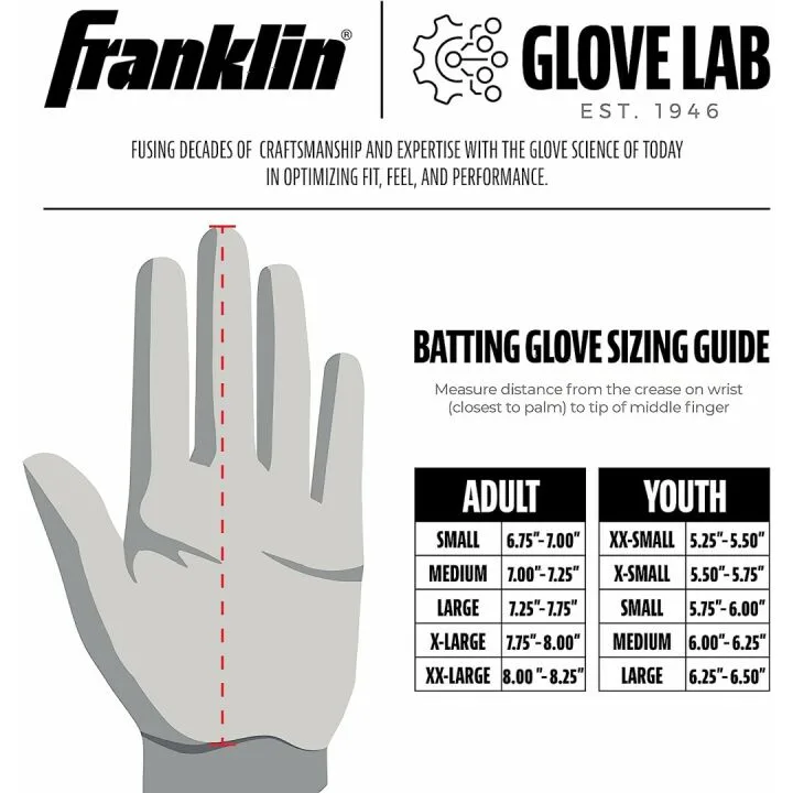 Franklin Sports MLB Shok-Sorb X Gloves for Baseball