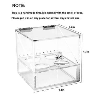 Newslly Acrylic Covered Makeup Sponge Holder with Lid 4 Slots Makeup Sponge Organizer Box for Beauty Blender