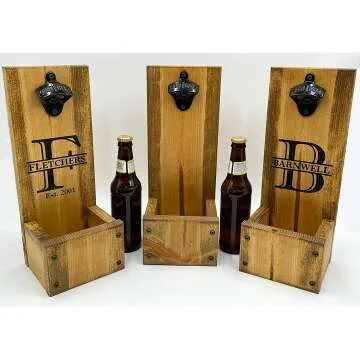 Personalized Bottle Opener with Cap Catcher for Gifts