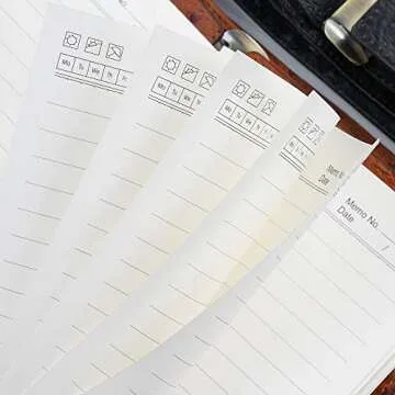 Moterm Lined Refills for Personal Ring- Undated Inserts Set of 2 (6.75 inch x 3.75 inch)