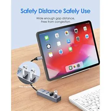 LENTION 4-in-1 USB C Hub, 4 USB 3.0 Ports, USB C to USB A Multiport Adapter for 2023-2016 MacBook Pro, Mac Air & Surface, iPad Pro, Chromebook, More, Stable Driver Certified (CB-C22s, Space Gray)