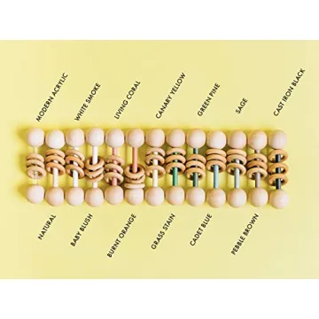 Organic Wood Baby Rattle Teether Montessori Sensory Toy USA