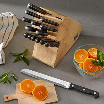 Chicago Cutlery 15-Piece Knife Set with Wood Block