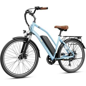 Jasion CB1 Electric Bike for Adults, 1000W Motor Peak Ebike, 450Wh Removeable Battery, 26'' City Cru...