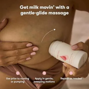 Frida Mom Milk Flowing Massage Stick for Breastfeeding and Nursing Moms, Infused with Chamomile + Al...