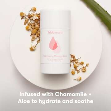 Frida Mom Milk Flowing Massage Stick for Breastfeeding and Nursing Moms, Infused with Chamomile + Aloe to Hydrate and Soothe