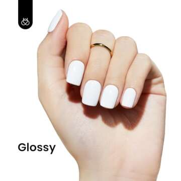 Beetles Gel Polish Set - 3 Pcs 15ml No Wipe Top & Base Coat, White Gel Polish, Soak Off Uv Nail Lamp...