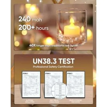Homemory 24-Pack Flameless LED Tea Lights Candles Battery Operated, 200+Hour Fake Electric Candles TeaLights for Votive, Halloween, Ofrenda, Diya, Wedding Centerpiece Table Decor, Funeral, Christmas