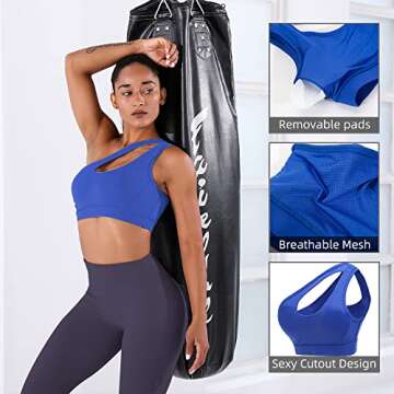 YOGASASA One Shoulder Sport Bra for Stylish Workouts