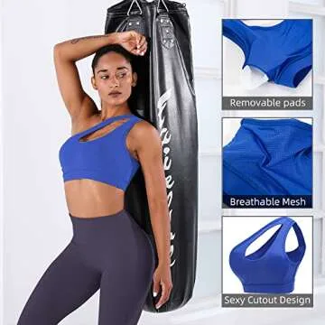 YOGASASA One Shoulder Sport Bra for Stylish Workouts