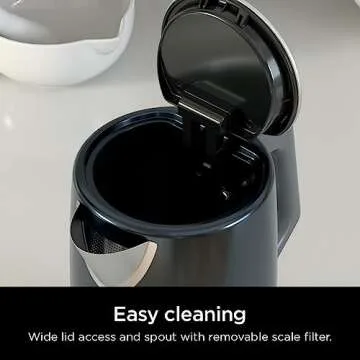 Ninja KT200BL Precision Temperature Electric Kettle, 1500 watts, BPA Free, Stainless, 7-Cup Capacity, Hold Temp Setting, Blue Stainless