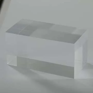 CiaoHER 2in Thickness Solid Acrylic Cube Display Block Clear Polished Pedestal Stand Riser Solid Base 2" x 2" x 4", 1 Pack