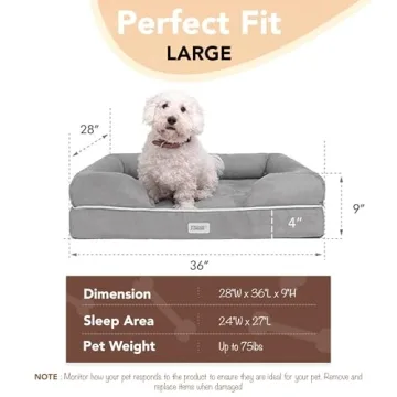 Friends Forever Large Orthopedic Dog Bed - Comfortable & Stylish