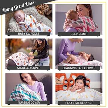 Soft Muslin Swaddle Baby Blankets - 3 Pack by Kadut Kids