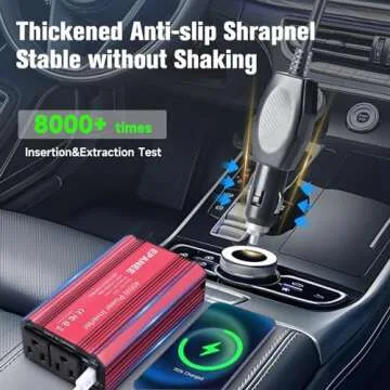 400W Power Inverter 12V DC to 110V AC, Car Charger Plug in Adapter Outlet with PD 65W USB-C&QC 18W Port, Portable Power Converters for Laptop Vehicles Camping Road Trip Essentials Adults