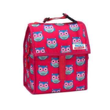 PackIt Freezable Lunch Bag with Zip Closure, Owls