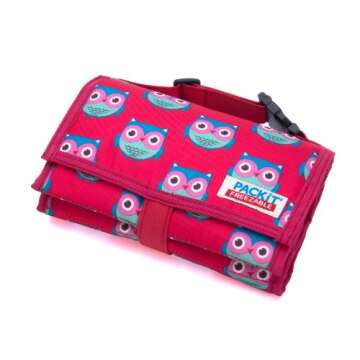 PackIt Freezable Lunch Bag with Zip Closure, Owls
