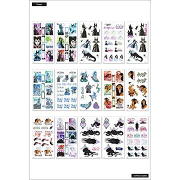 The Happy Planner Sticker Value Pack - Planner & Scrapbooking Accessories - Disney Villains Elegance...