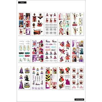The Happy Planner Sticker Value Pack - Planner & Scrapbooking Accessories - Disney Villains Elegance Theme - Multi- Color - Great for Planning & Projects - 30 Sticker Sheets