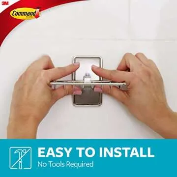 Command Soap Dish for Shower, Stylish and Damage Free