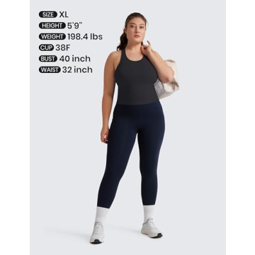 CRZ YOGA Seamless Ribbed Sports Bra Crop Tank Top