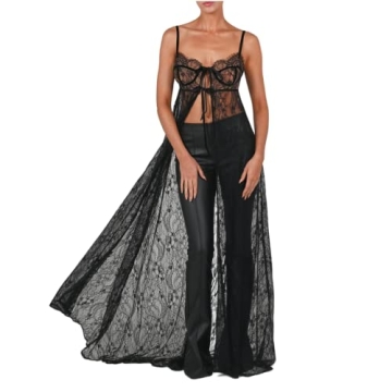 MYBFYABO Women's Sexy Sheer Mesh Beach Cover Up Dress - Lightweight & Chic