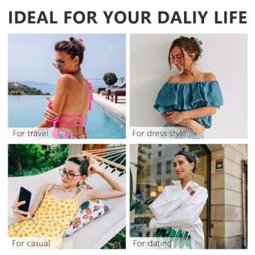 Beauty.H.C Large Hair Claw Clips for Women, Big Matte Hair Clips, Fashion Colorful Banana Hair Clips for Thick Curly Hair, Aesthetic Preppy Stuff for Teen Girls (4 Inches - 8 Pack)