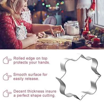 8 PCS Stainless Steel Plaque Frame Cookie Cutters for Special Occasions