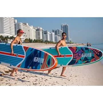 Niphean Inflatable Stand Up Paddle Board with SUP Accessories, Anti-Slip EVA Deck, 10'6'' Inflatable Paddle Boards for Adults & Youth of All Skill Levels