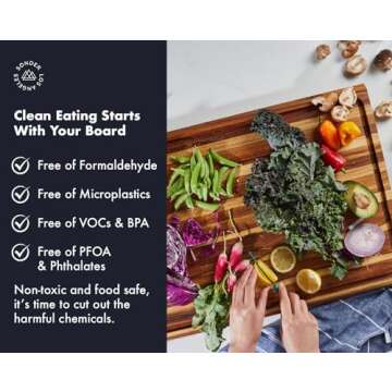 Sonder Los Angeles Teak Cutting Board with Juice Groove