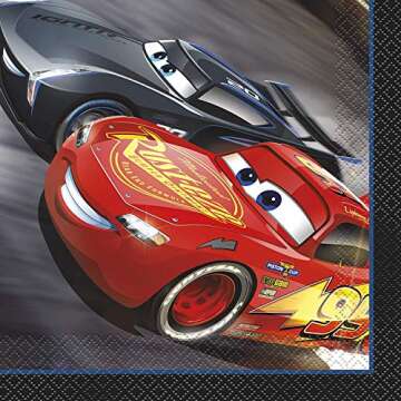 Disney Cars 3 Birthday Party Supplies Pack for 8 Guests