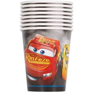 Disney Cars 3 Birthday Party Supplies Pack for 8 Guests