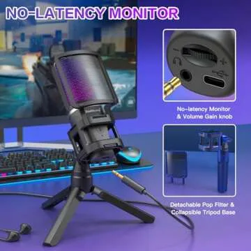 ZealSound RGB Gaming Microphone for Ultimate Streaming Experience