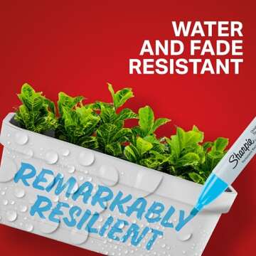 Sharpie Permanent Markers, Chisel Tip Marker Set, Poster Markers, Markers For Wood, Plastic, And More, Assorted Colors, 8 Count