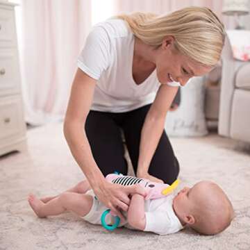 Dr. Brown's Gripebelt Heated Belly Band, Soothe Baby's Tummy with Gentle Warmth and Compression, Monster, 3m+, Pink