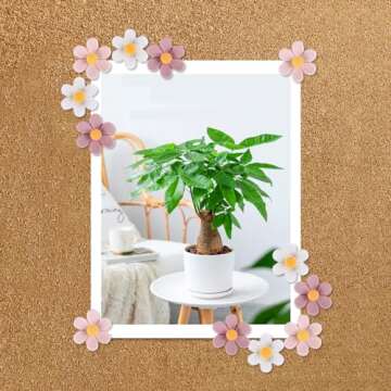 Flower Push Pins,30pcs Push Pins for Cork Board Pink Decorative Thumb Tacks Cute Push Pins for Cork Board Fun Thumb Tacks Decorative for Photo Wall, Feature Wall,Map, Bulletin Board, Office or Home