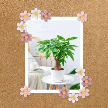 Flower Push Pins,30pcs Push Pins for Cork Board Pink Decorative Thumb Tacks Cute Push Pins for Cork Board Fun Thumb Tacks Decorative for Photo Wall, Feature Wall,Map, Bulletin Board, Office or Home