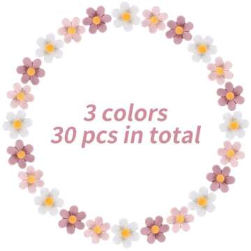 Flower Push Pins,30pcs Push Pins for Cork Board Pink Decorative Thumb Tacks Cute Push Pins for Cork Board Fun Thumb Tacks Decorative for Photo Wall, Feature Wall,Map, Bulletin Board, Office or Home