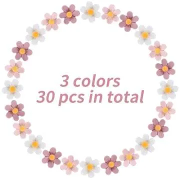 Flower Push Pins,30pcs Push Pins for Cork Board Pink Decorative Thumb Tacks Cute Push Pins for Cork Board Fun Thumb Tacks Decorative for Photo Wall, Feature Wall,Map, Bulletin Board, Office or Home