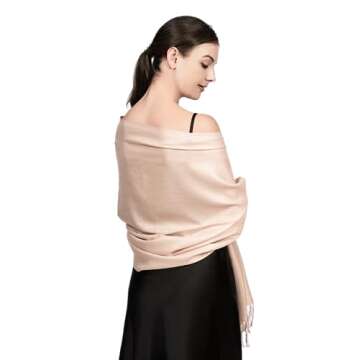 Soft Silky Pashmina Shawl Wrap for Bridesmaid Dress