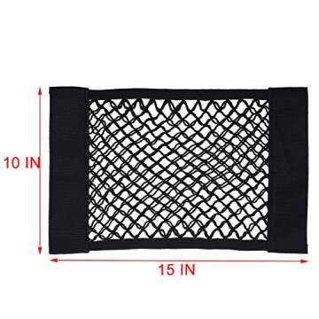 Cosmos Universal Mesh Cargo Net Wall Sticker Organizer Pouch Bag Storage Mesh Net for Car Trunk, Pac...