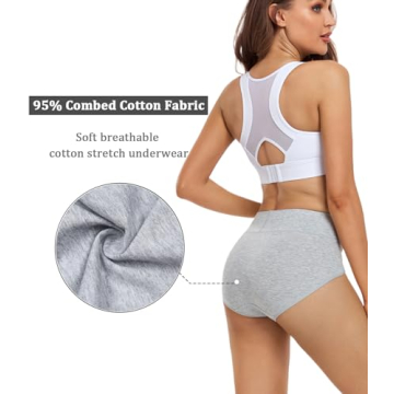 wirarpa Women’s Cotton High Waist Briefs for Comfort