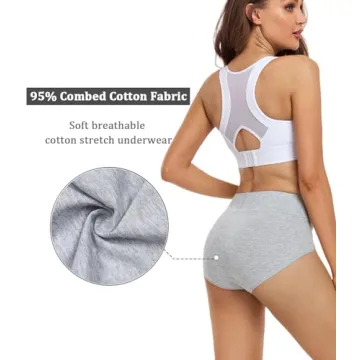 wirarpa Women’s Cotton High Waist Briefs for Comfort
