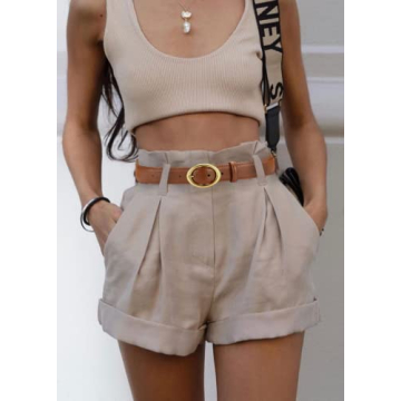 Premium CHAOREN Women's Leather Belt with Gold Buckle